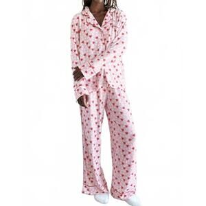 NEW SPLENDID candy heart pajama set in pink
